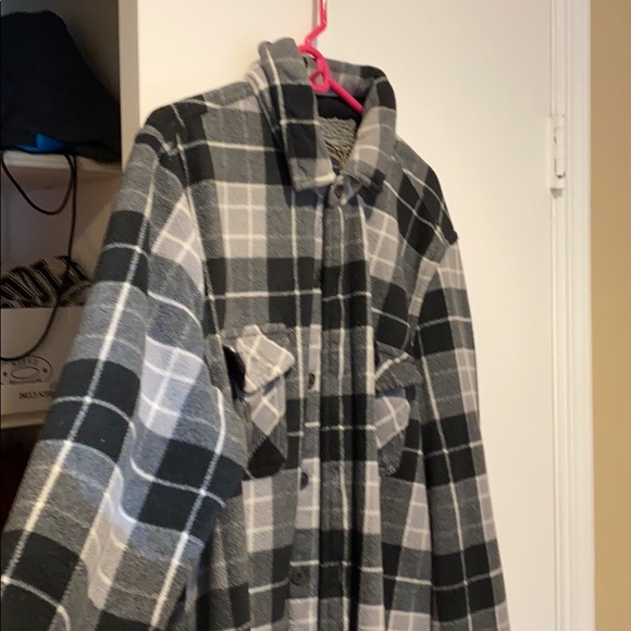 Black and Gray Flannel Jacket - Picture 2 of 2